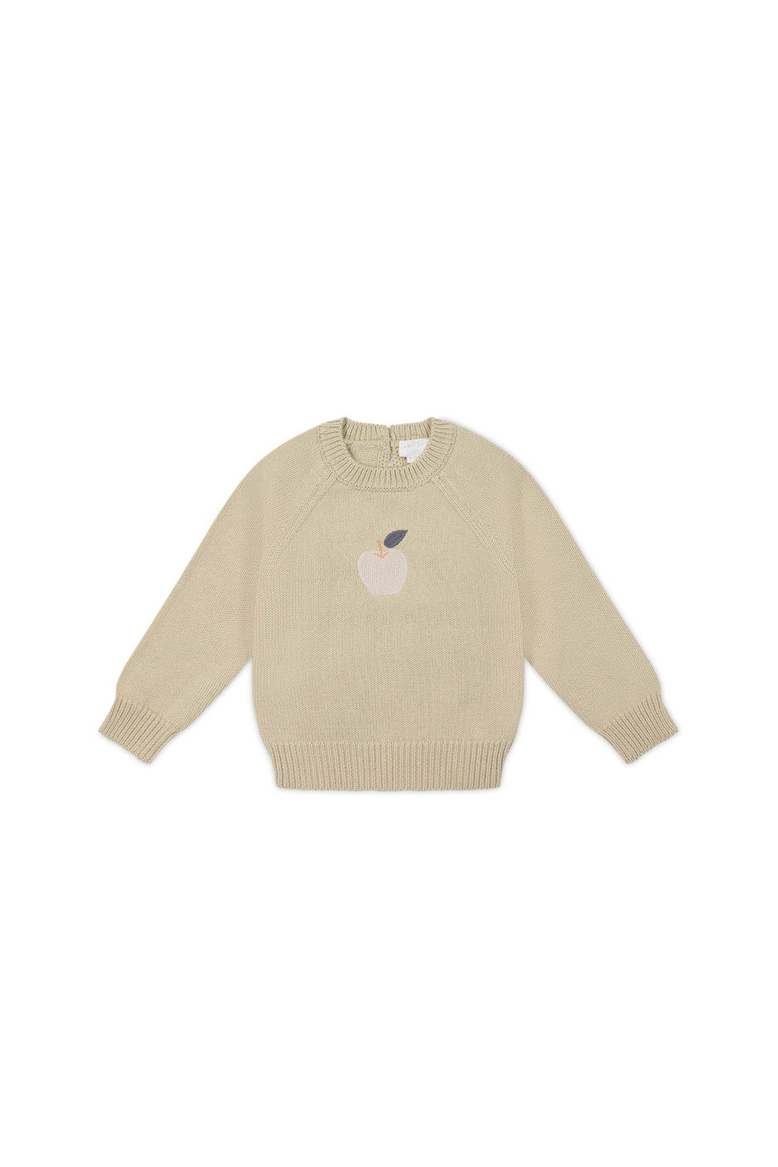 Ethan Jumper - Biscuit Jacquard Fresh Apple Childrens Jumper from Jamie Kay USA