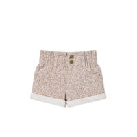 Grace Cotton Twill Short - Chloe Lilac Childrens Short from Jamie Kay USA