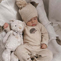 Theo Onepiece - Oatmeal Marle Hedgehog Childrens Onepiece from Jamie Kay USA