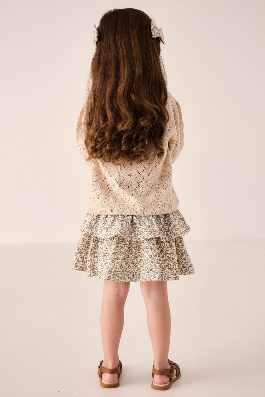 Organic Cotton Ruby Skirt - Ariella Eggnog Childrens Skirt from Jamie Kay USA