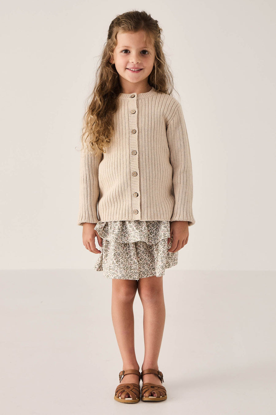 Organic Cotton Ruby Skirt - Ariella Eggnog Childrens Skirt from Jamie Kay USA