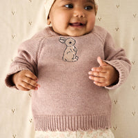 Audrey Knitted Jumper - Shell Marle Childrens Knitwear from Jamie Kay USA