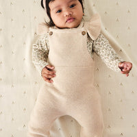 Lulu Playsuit - Oatmeal Marle Childrens Playsuit from Jamie Kay USA