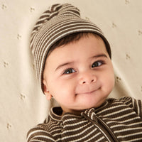 Organic Cotton Modal Marley Beanie - Bear/Cassava Childrens Hat from Jamie Kay USA