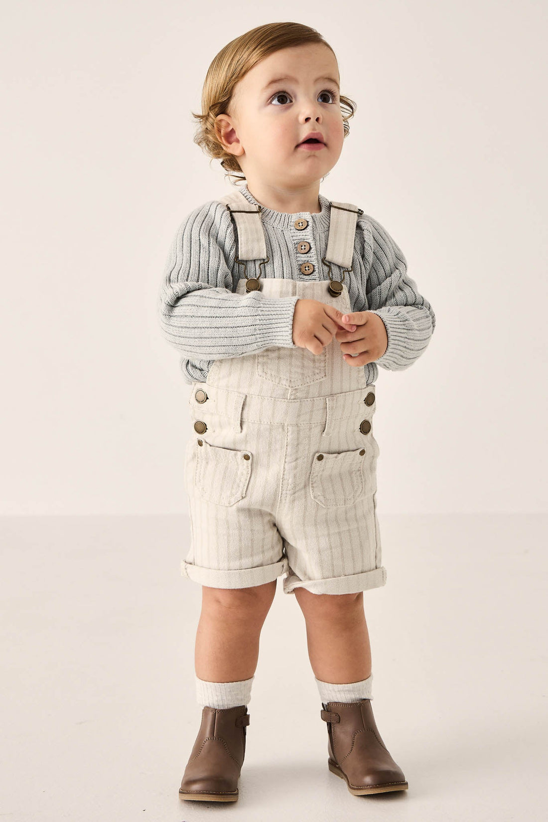 Casey Short Overall - Cassava/Soft Clay Childrens Overall from Jamie Kay USA