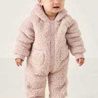 Sherpa Lenny Onepiece - Violet Tint Childrens Onepiece from Jamie Kay USA