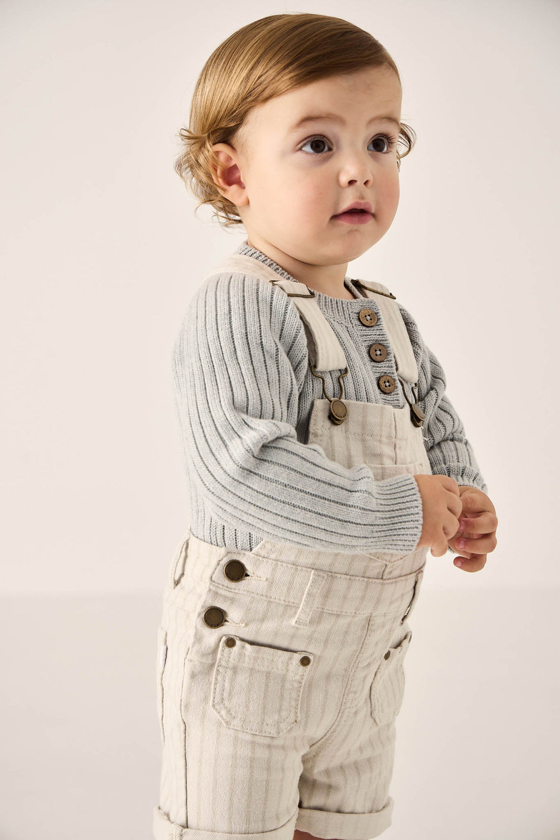 Casey Short Overall - Cassava/Soft Clay Childrens Overall from Jamie Kay USA