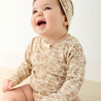 Organic Cotton Long Sleeve Bodysuit - Kitty Chloe Childrens Bodysuit from Jamie Kay USA