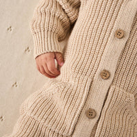 Bear Knit Onepiece - Oatmeal Marle Fleck Childrens Onepiece from Jamie Kay USA