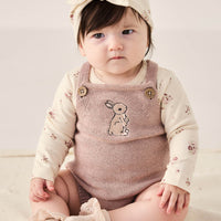 Organic Cotton Long Sleeve Bodysuit - Lauren Floral Tofu Childrens Bodysuit from Jamie Kay USA