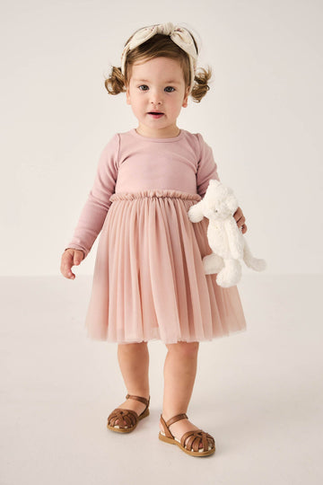 Anna Tulle Dress - Powder Pink Childrens Dress from Jamie Kay USA