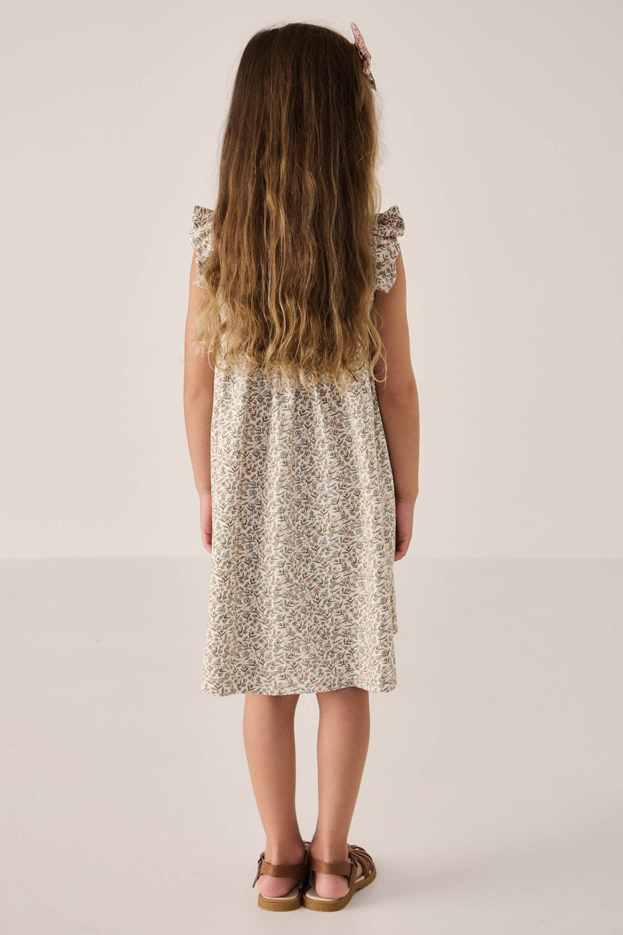 Organic Cotton Sienna Dress - Ariella Eggnog Childrens Dress from Jamie Kay USA