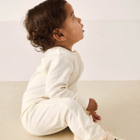 Pima Cotton Frankie Zip Onepiece - Cloud Childrens Onepiece from Jamie Kay USA
