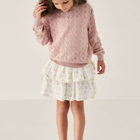 Organic Cotton Muslin Samantha Skirt - Nina Watercolour Floral Childrens Dress from Jamie Kay USA