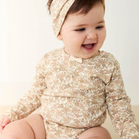 Organic Cotton Long Sleeve Bodysuit - Kitty Chloe Childrens Bodysuit from Jamie Kay USA