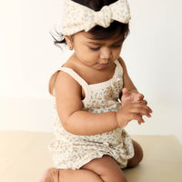 Organic Cotton Frill Bloomer - Blueberry Ditsy Childrens Bloomer from Jamie Kay USA