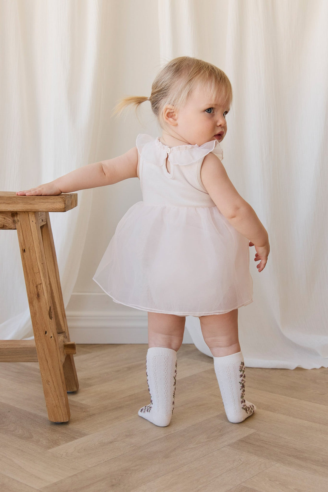Jolie Playsuit - Blushed Rose Childrens Playsuit from Jamie Kay USA