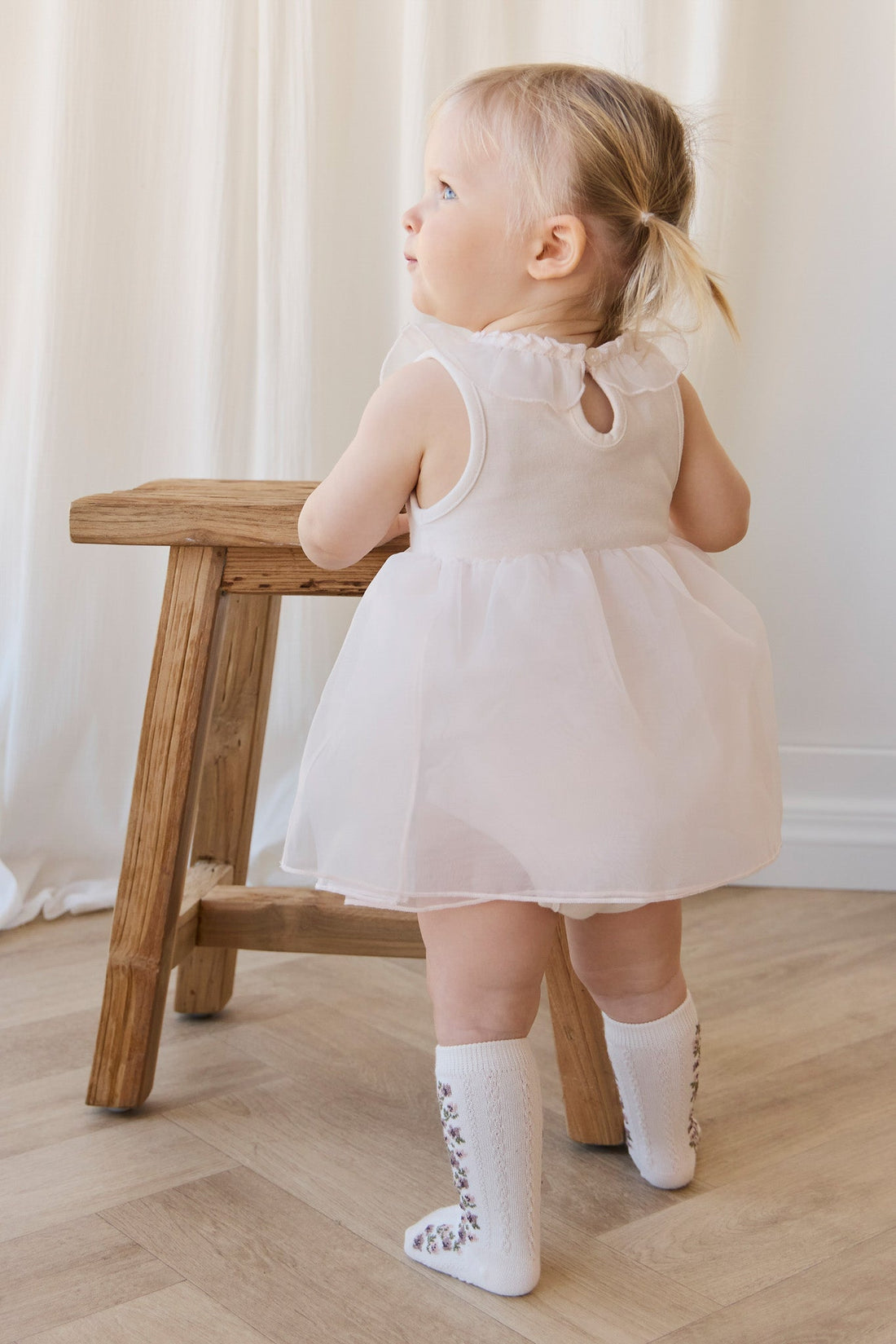 Jolie Playsuit - Blushed Rose Childrens Playsuit from Jamie Kay USA