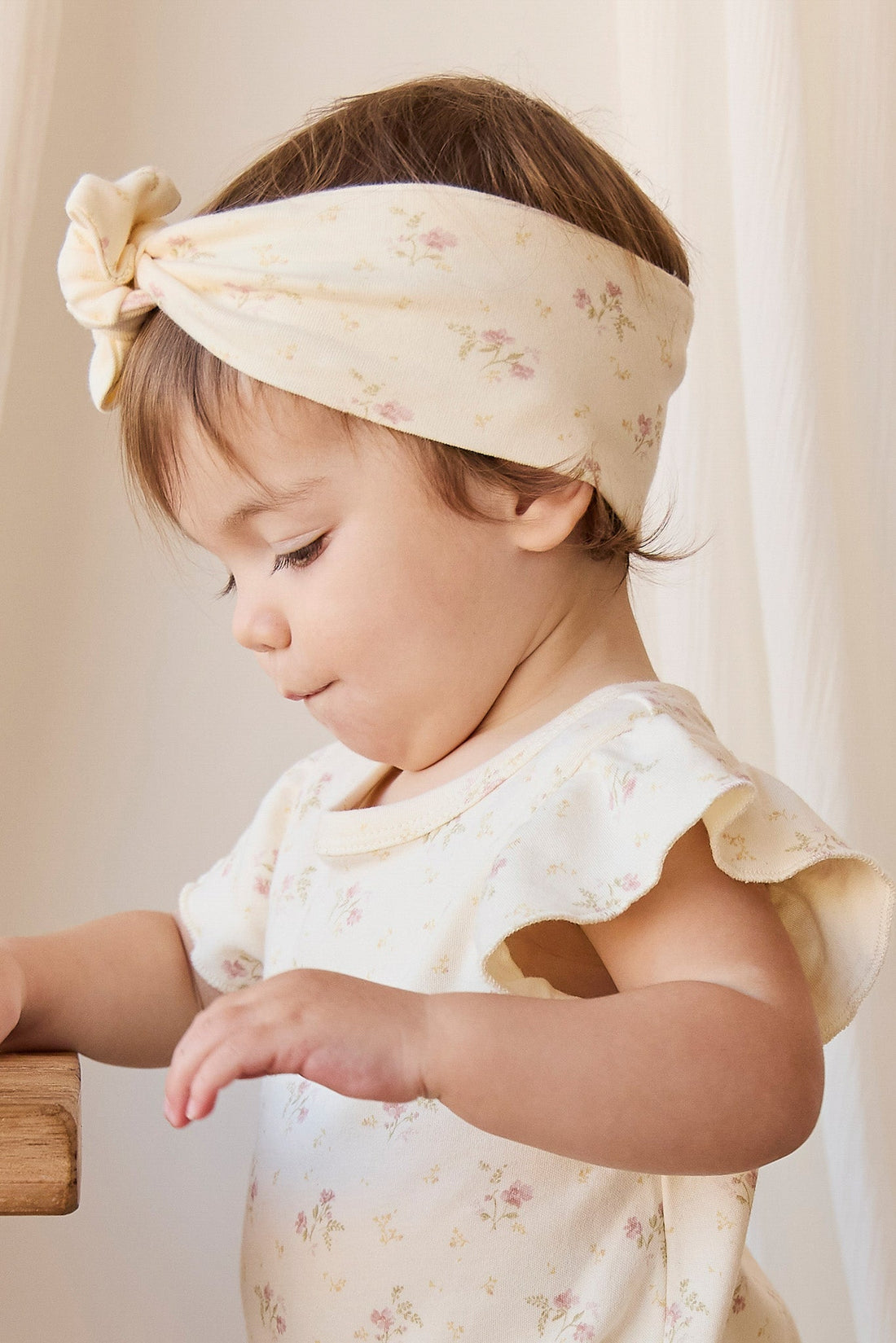 Organic Cotton Sage Onepiece - Thelma Parchment Childrens Onepiece from Jamie Kay USA