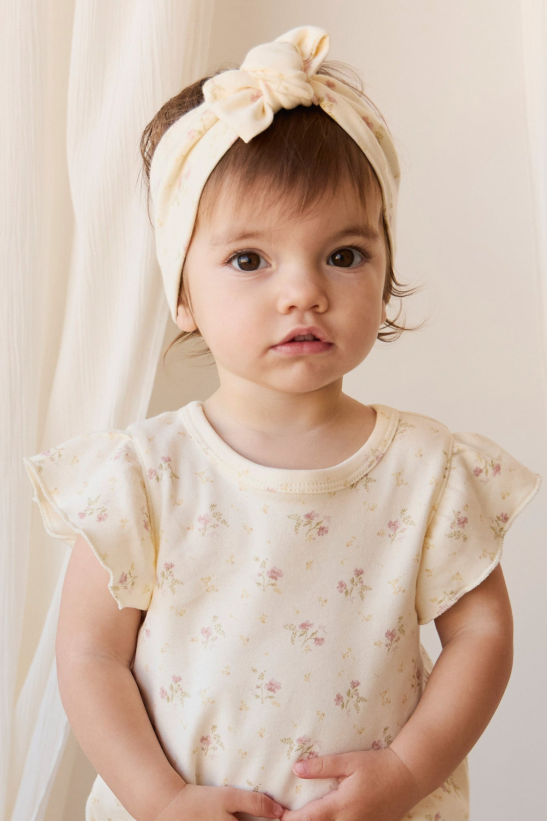 Organic Cotton Sage Onepiece - Thelma Parchment Childrens Onepiece from Jamie Kay USA