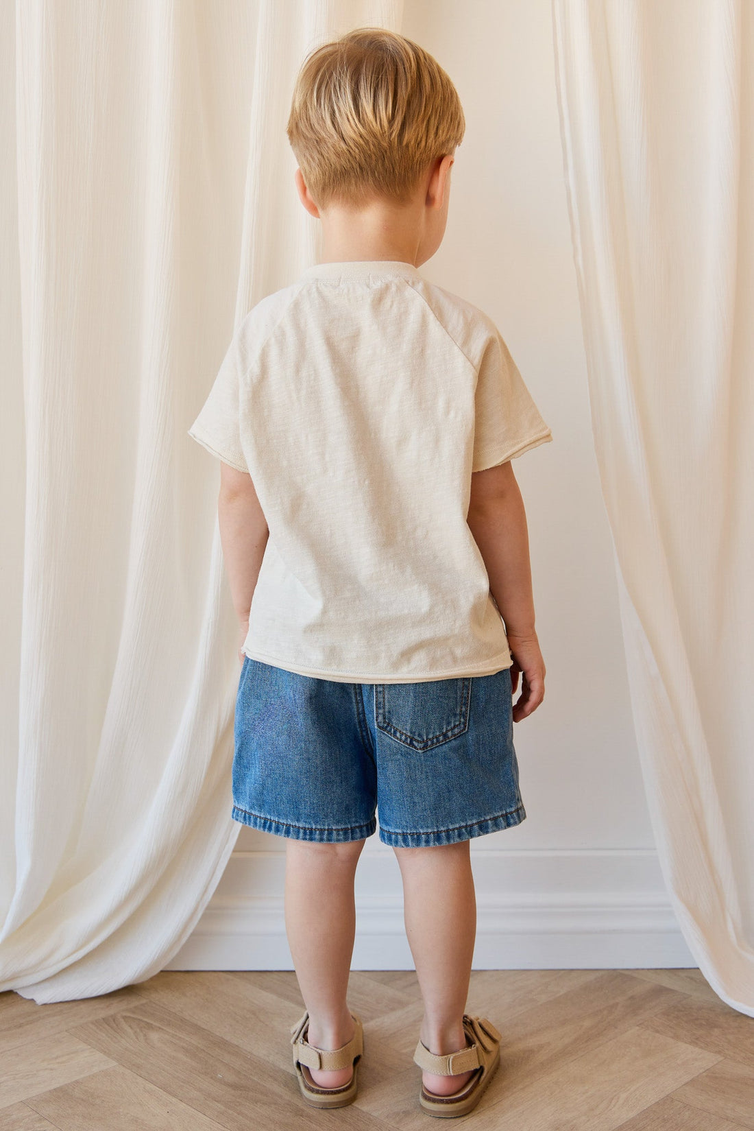 Reid Denim Short - Vintage Denim Childrens Short from Jamie Kay USA