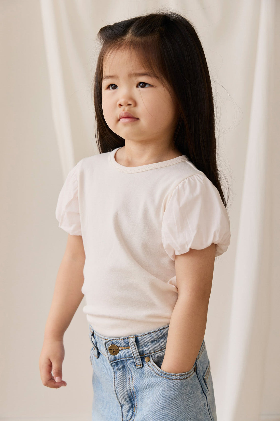 Pima Cotton Myla Top - Blushed Rose Childrens Top from Jamie Kay USA