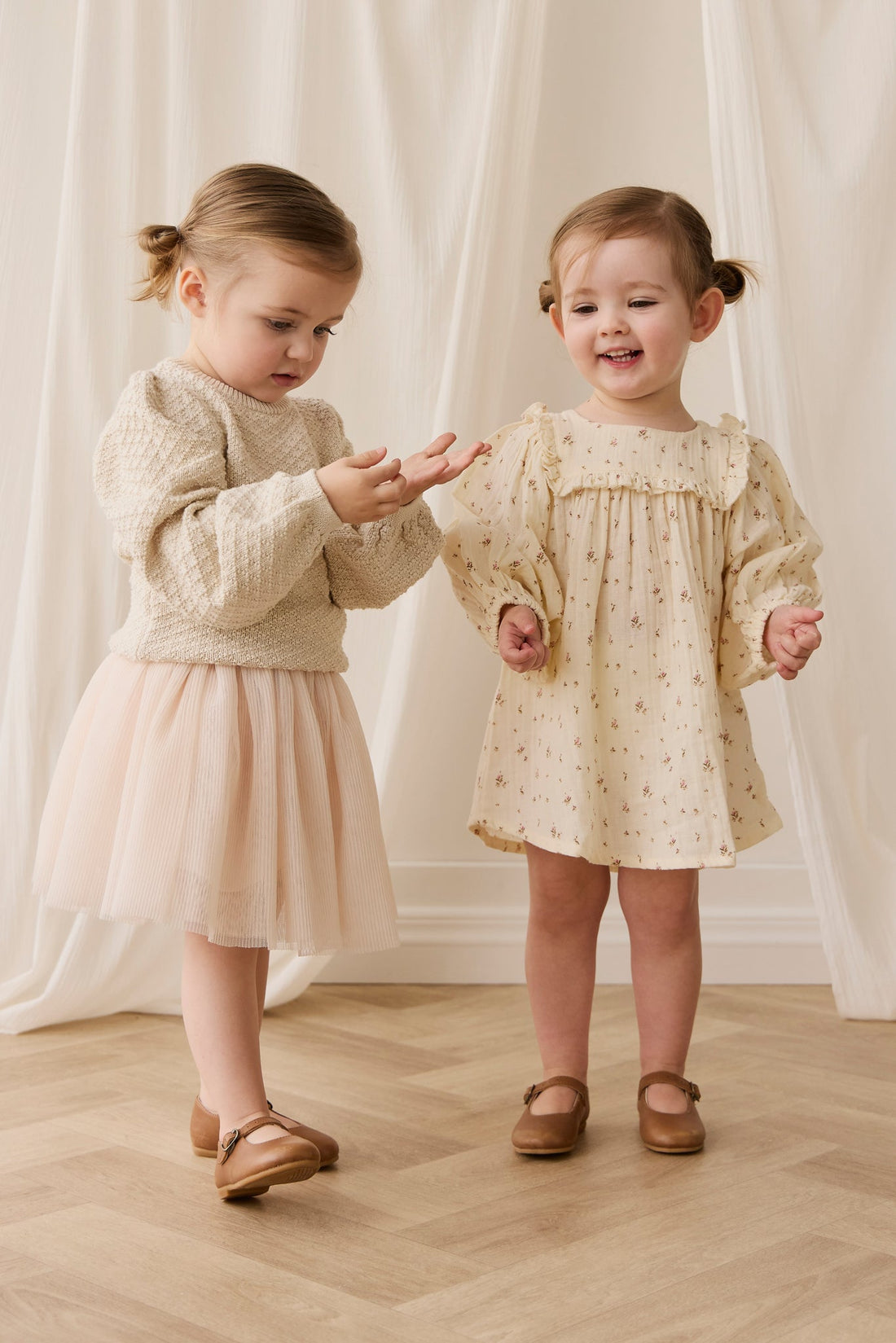 Organic Cotton Muslin Amira Dress - Dina Antique Childrens Dress from Jamie Kay USA