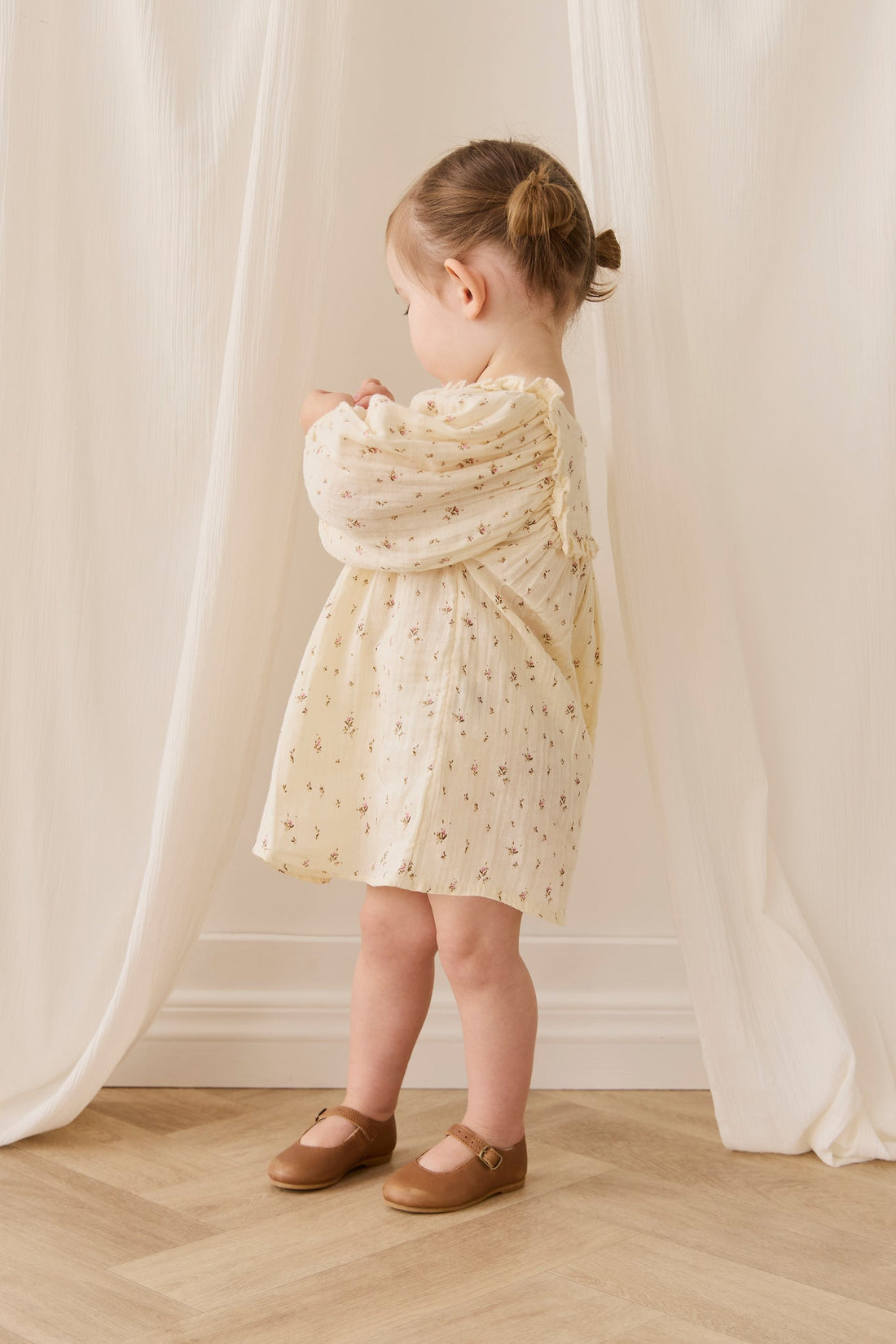 Organic Cotton Muslin Amira Dress - Dina Antique Childrens Dress from Jamie Kay USA