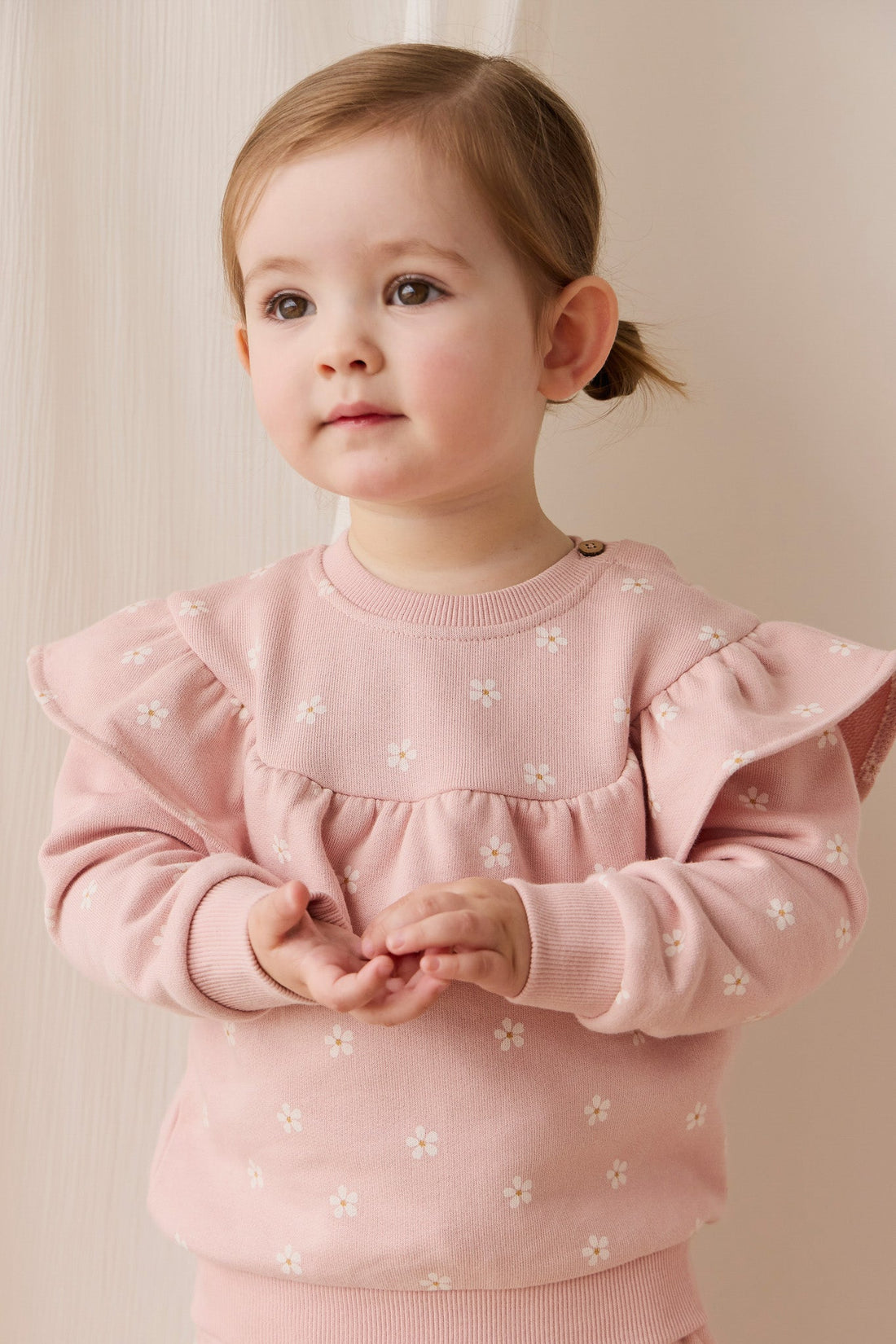 Organic Cotton Mckinley Sweatshirt - Josie Floral Childrens Top from Jamie Kay USA