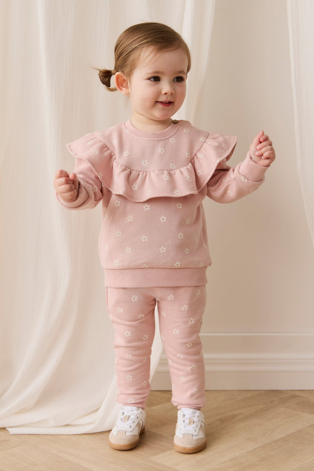 Organic Cotton Mckinley Sweatshirt - Josie Floral Childrens Top from Jamie Kay USA