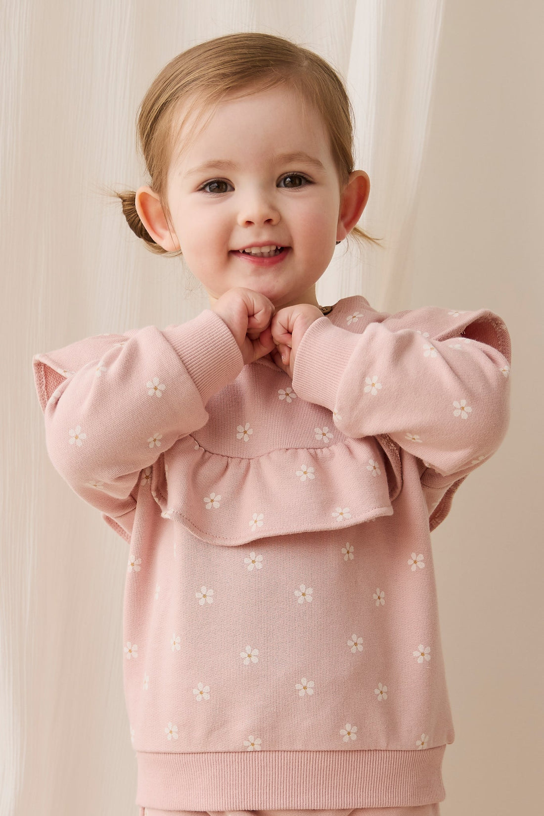 Organic Cotton Mckinley Sweatshirt - Josie Floral Childrens Top from Jamie Kay USA