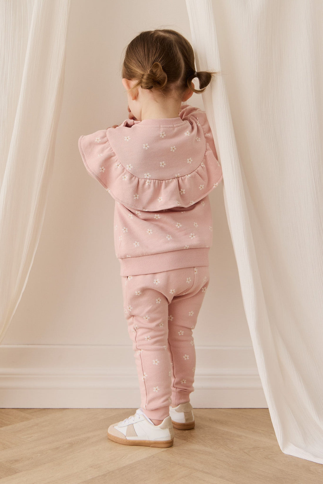 Organic Cotton Lilith Track Pant - Josie Floral Childrens Pant from Jamie Kay USA