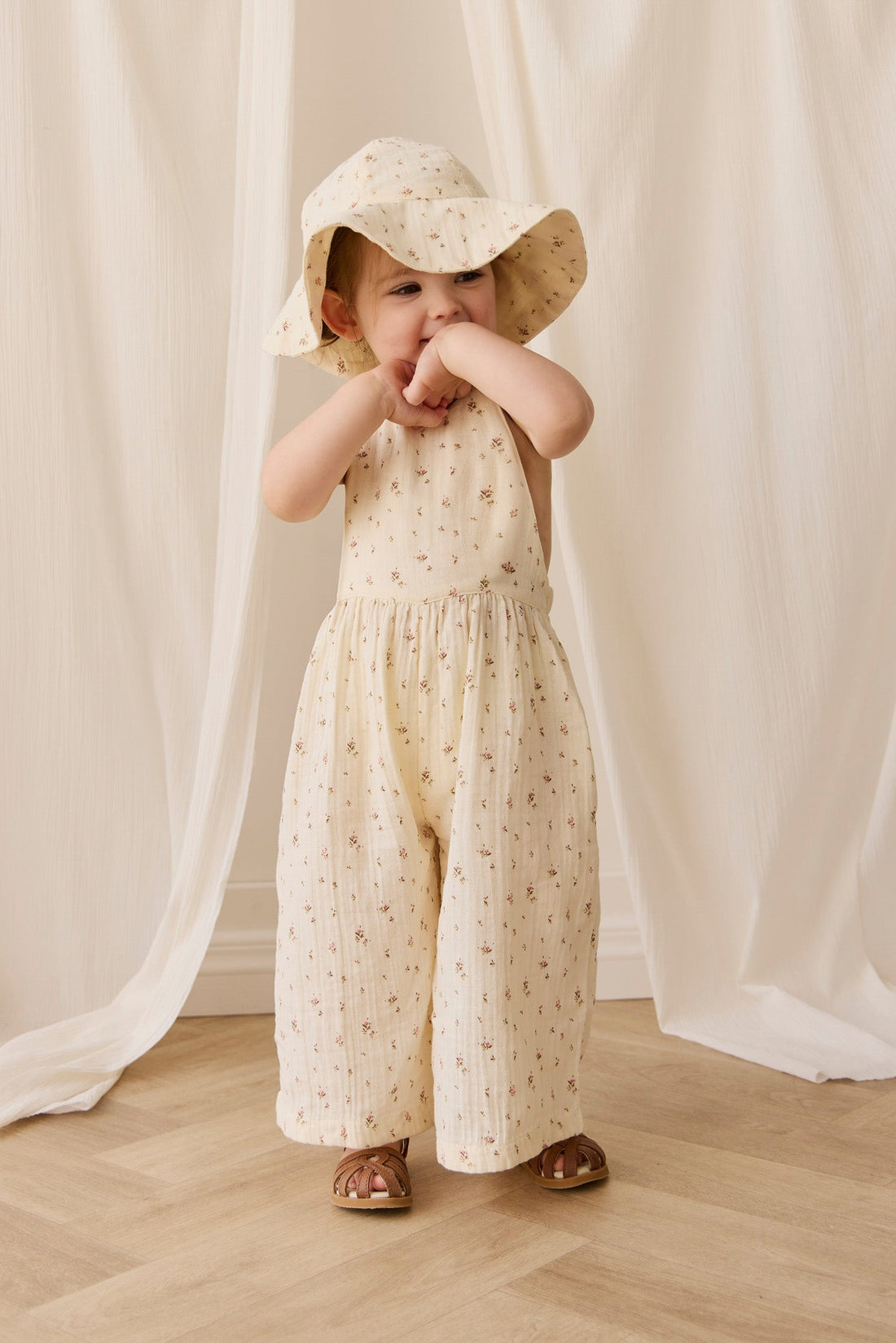 Organic Cotton Muslin Noelle Hat - Dina Antique Childrens Hat from Jamie Kay USA