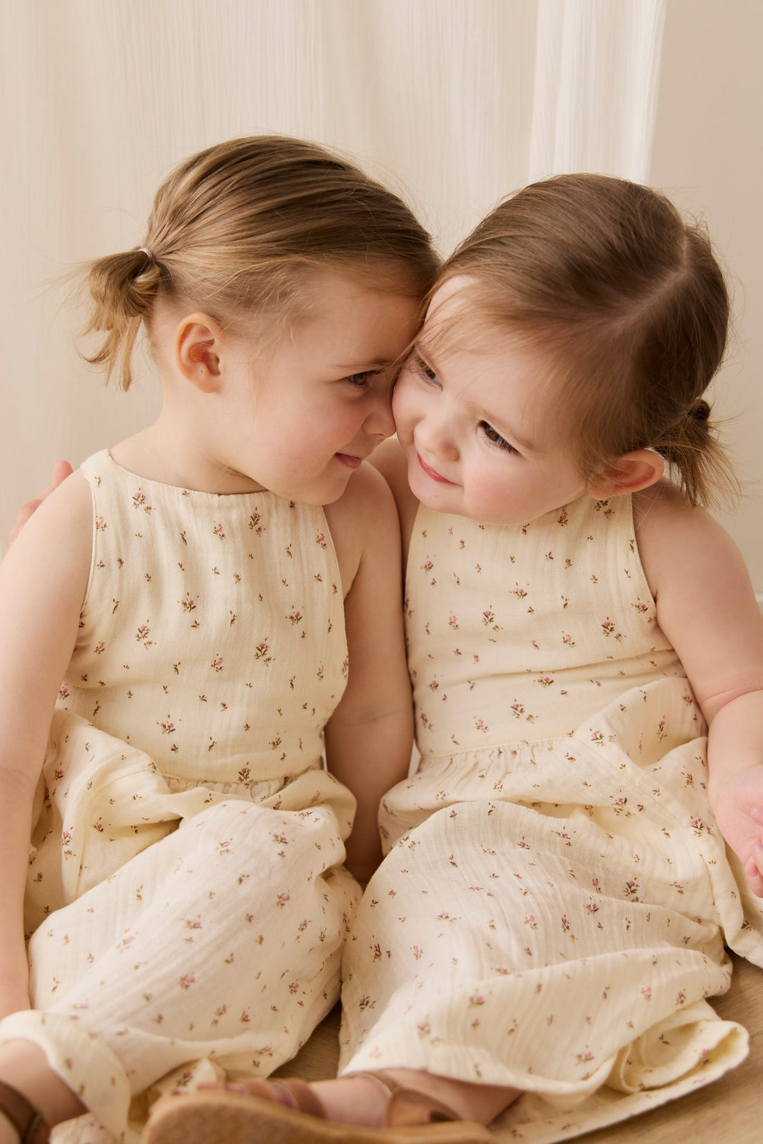 Organic Cotton Muslin Lana Jumpsuit - Dina Antique Childrens Jumpsuit from Jamie Kay USA