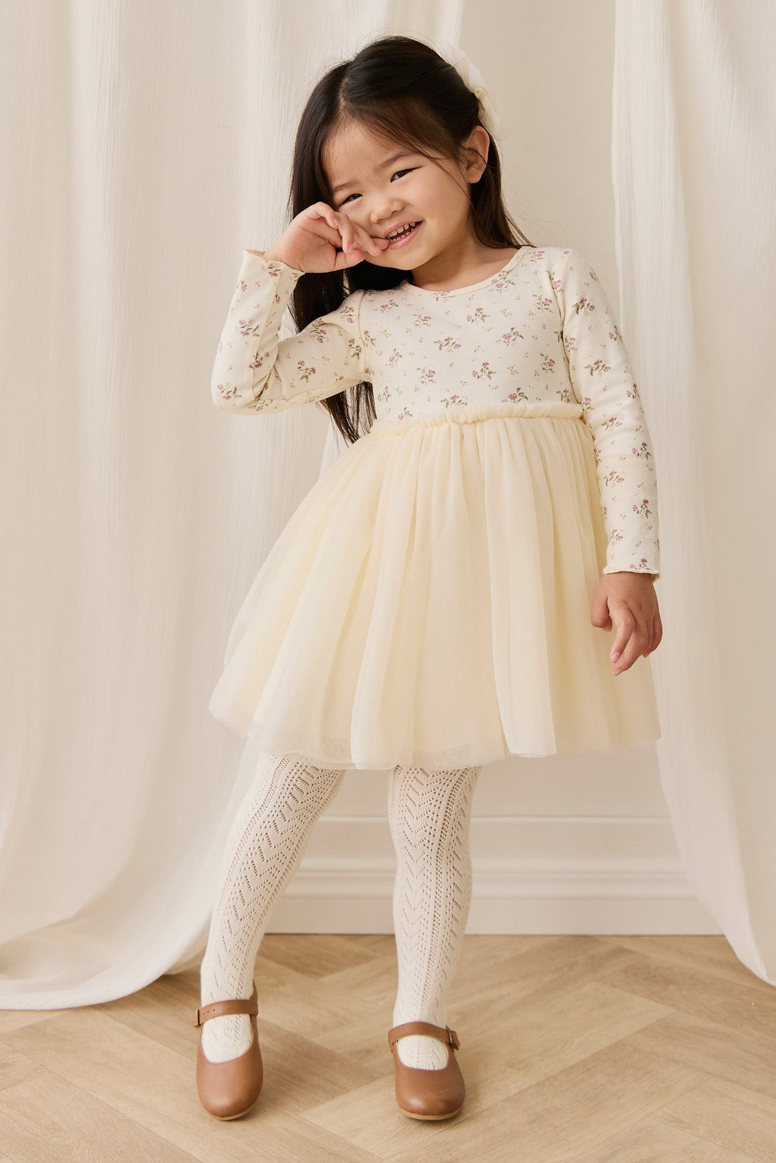 Anna Dress - Thelma Egret Childrens Dress from Jamie Kay USA