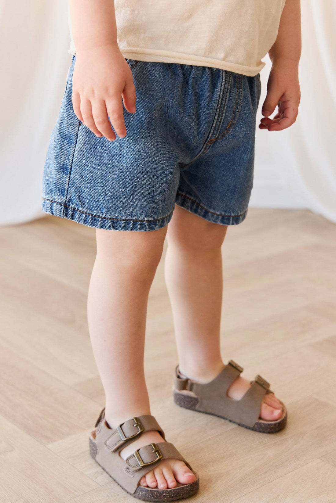 Reid Denim Short - Vintage Denim Childrens Short from Jamie Kay USA