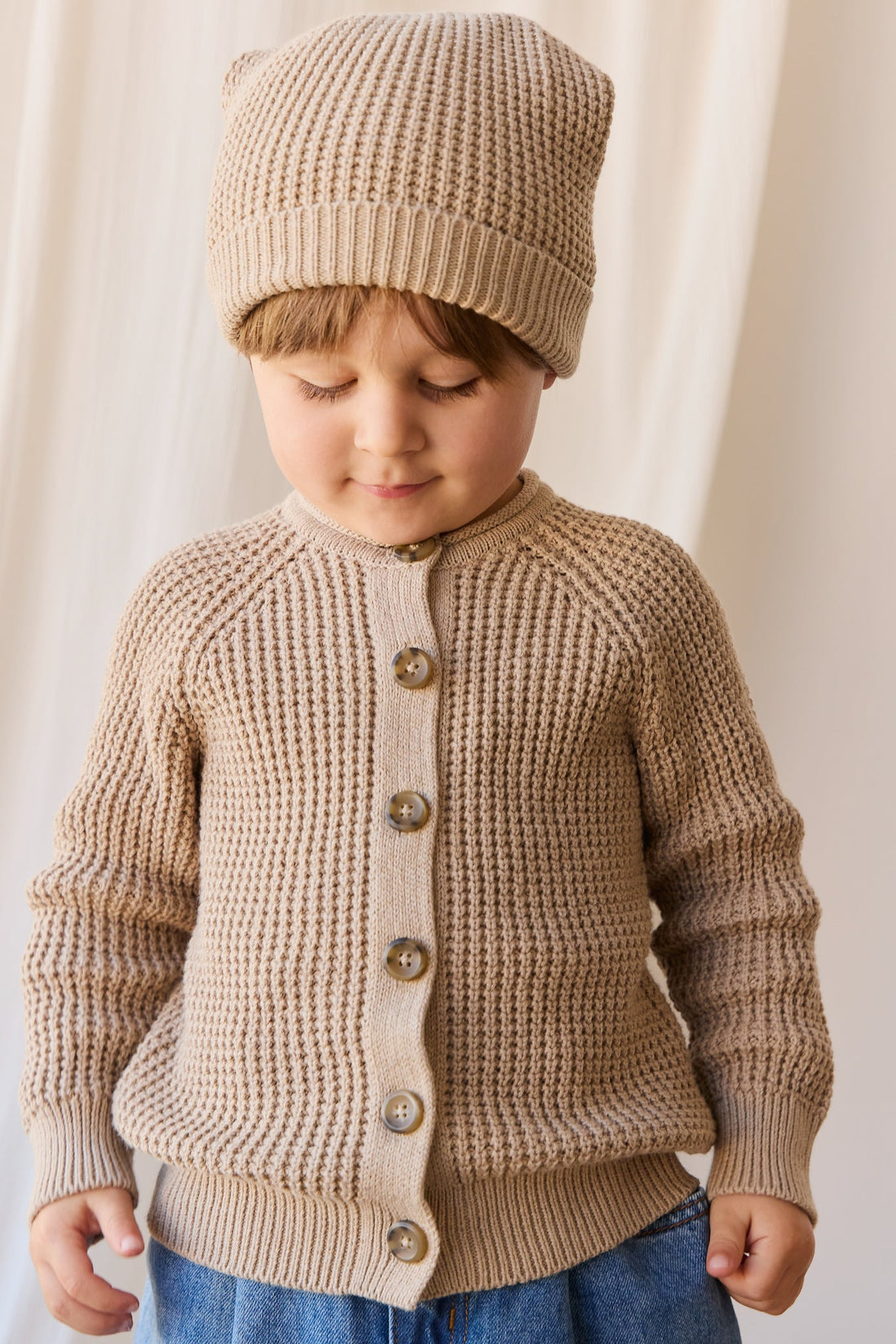 Lane Beanie - Sand Dune Marle Childrens Beanie from Jamie Kay USA