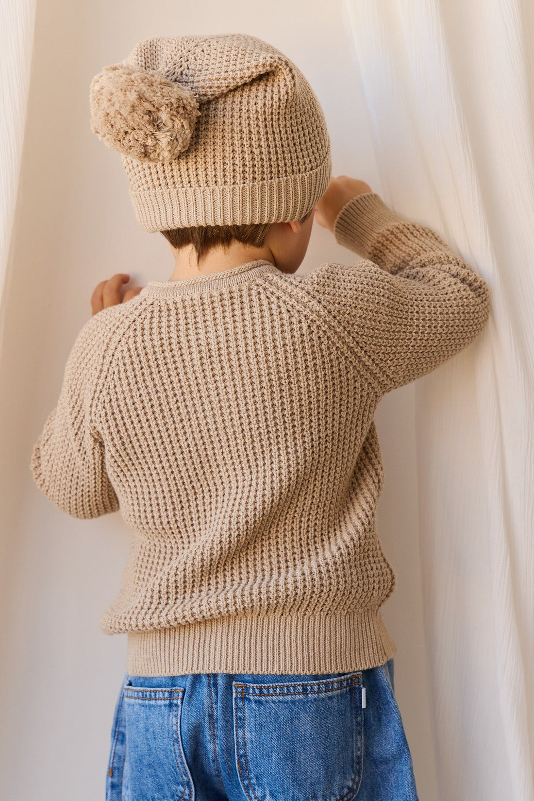 Lane Beanie - Sand Dune Marle Childrens Beanie from Jamie Kay USA