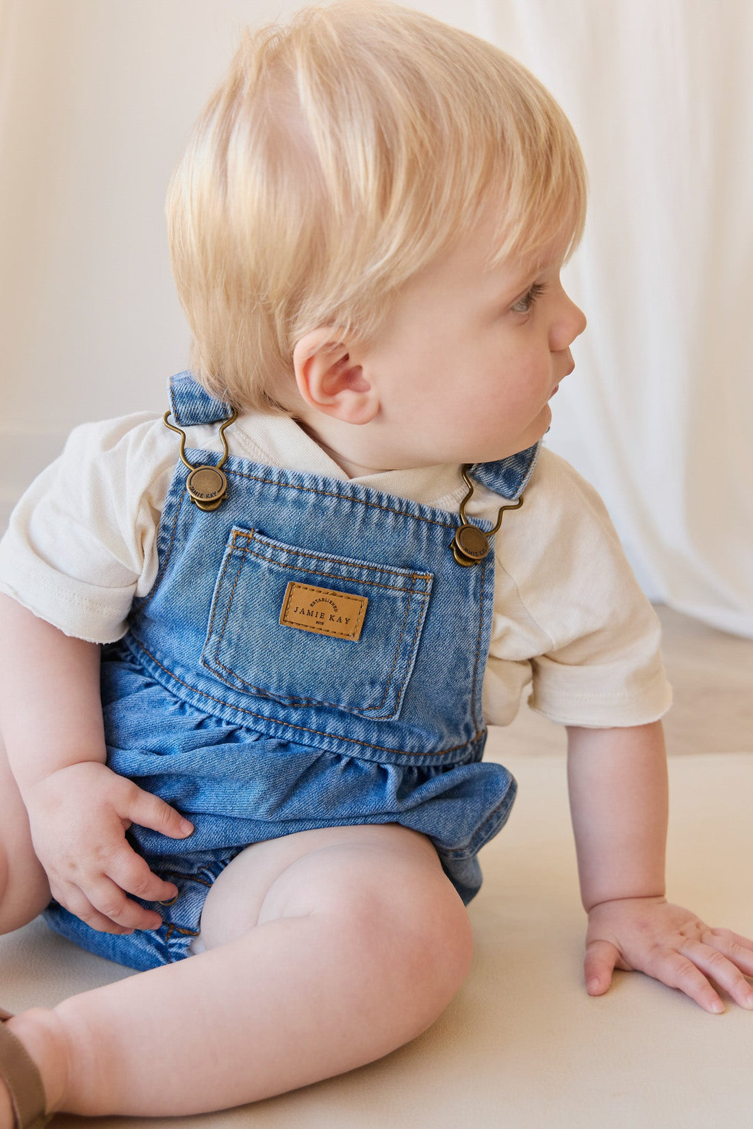 Pax Playsuit - Vintage Denim Childrens Playsuit from Jamie Kay USA