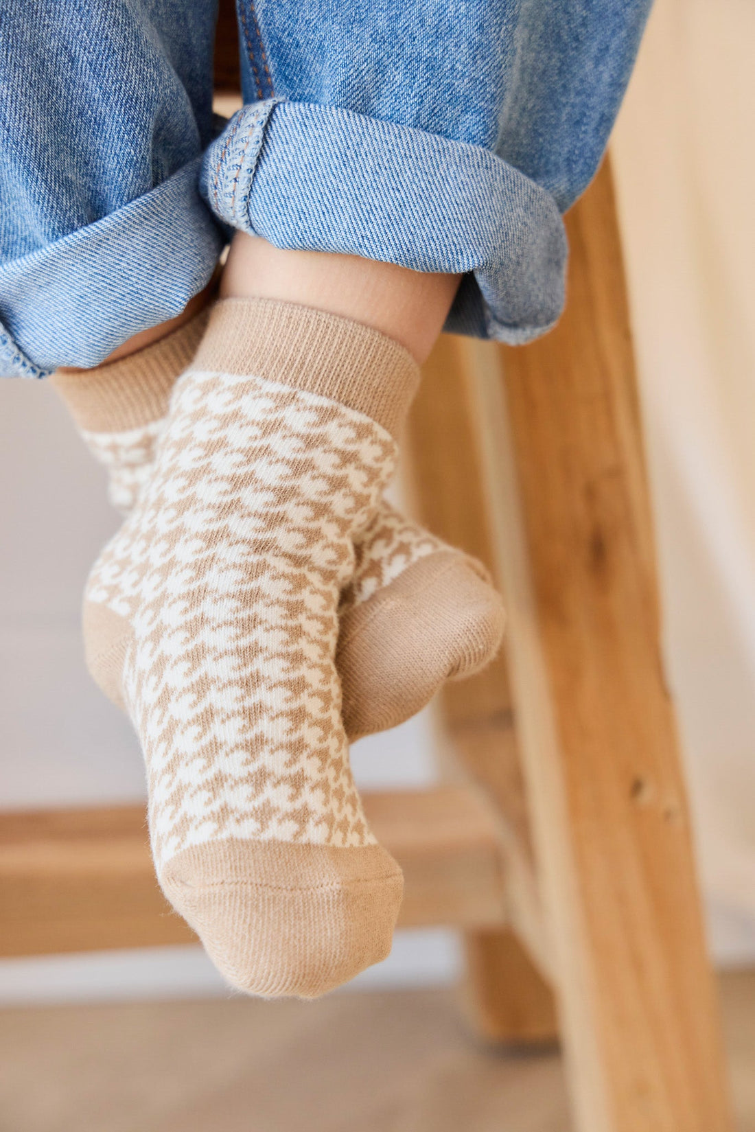 Houndstooth Sock - Mountain Childrens Sock from Jamie Kay USA