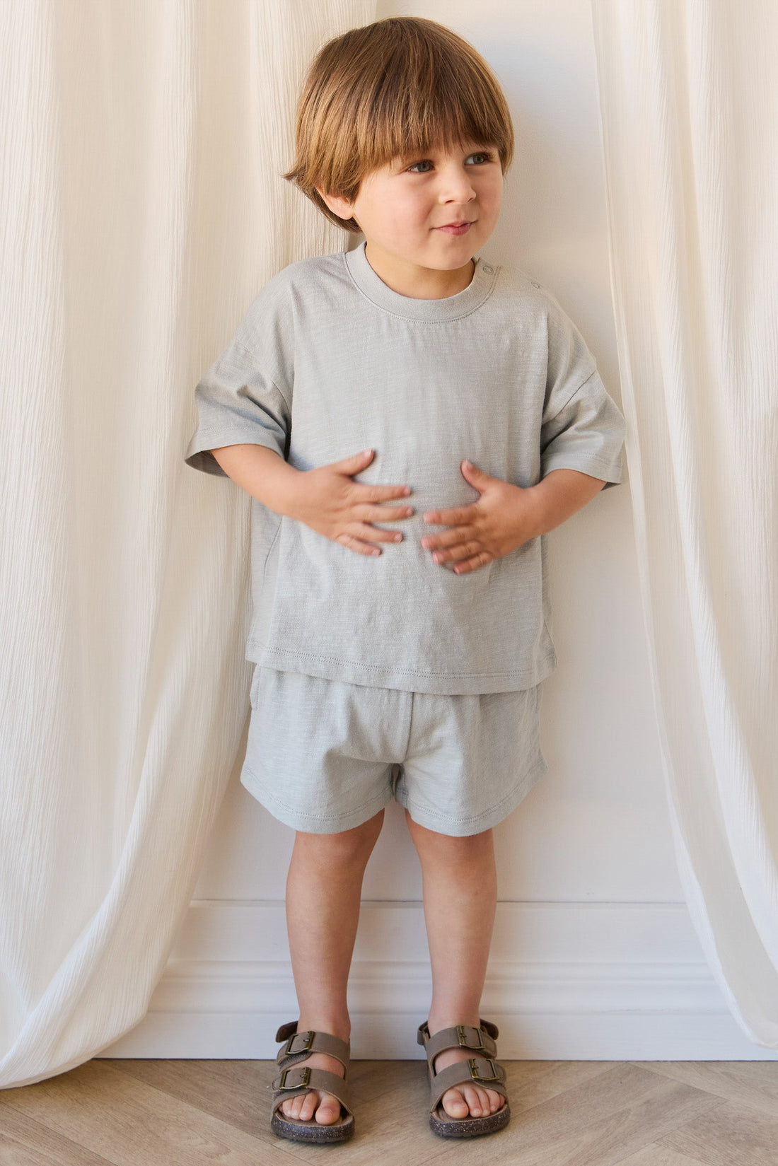 Organic Cotton Leith Tee - Shoreline Childrens Top from Jamie Kay USA
