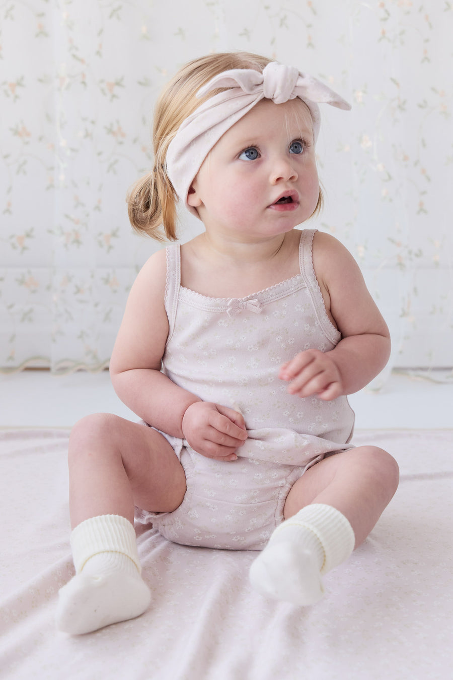 Organic Cotton Headband - Addie Lilac Childrens Headband from Jamie Kay USA