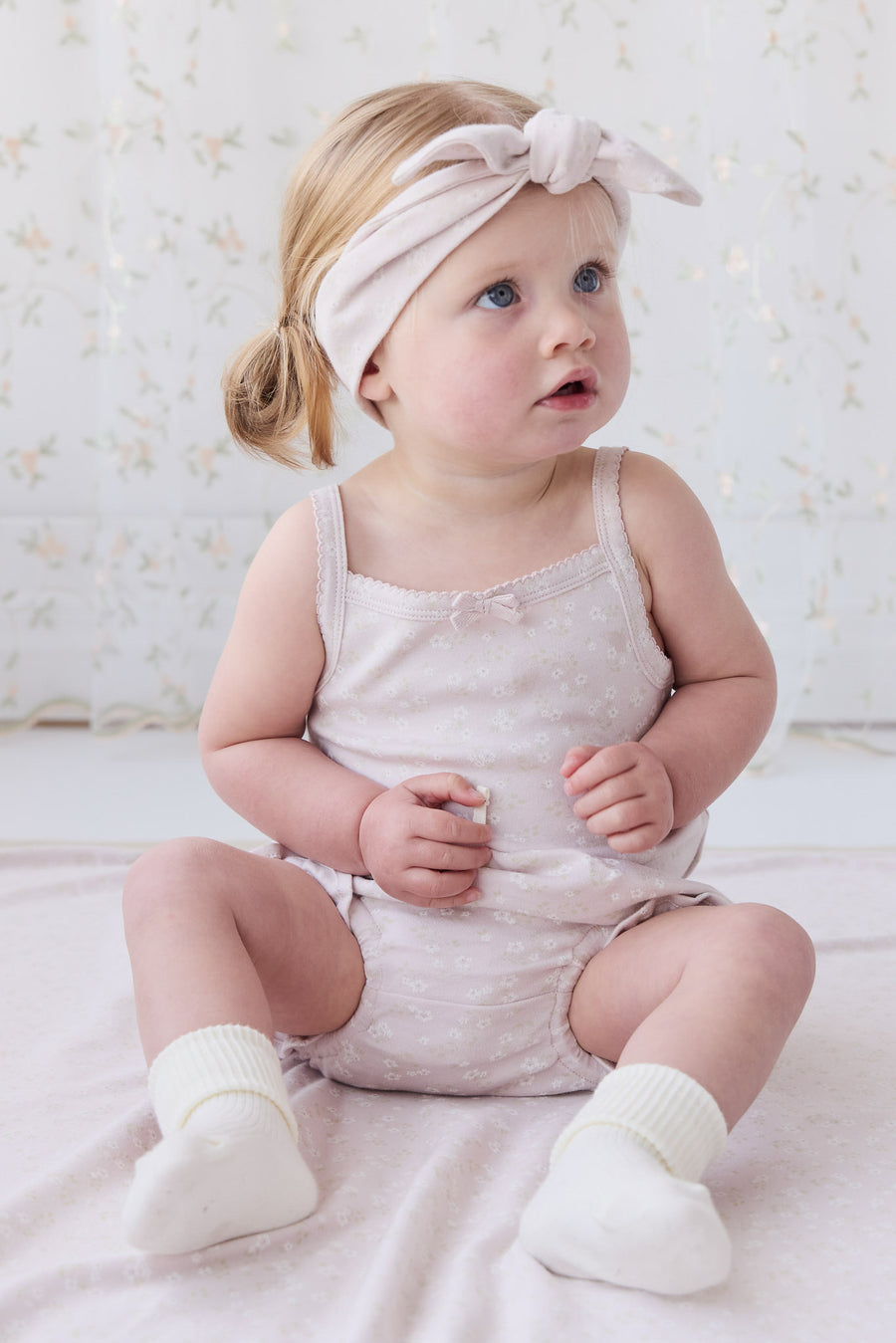 Organic Cotton Headband - Addie Lilac Childrens Headband from Jamie Kay USA