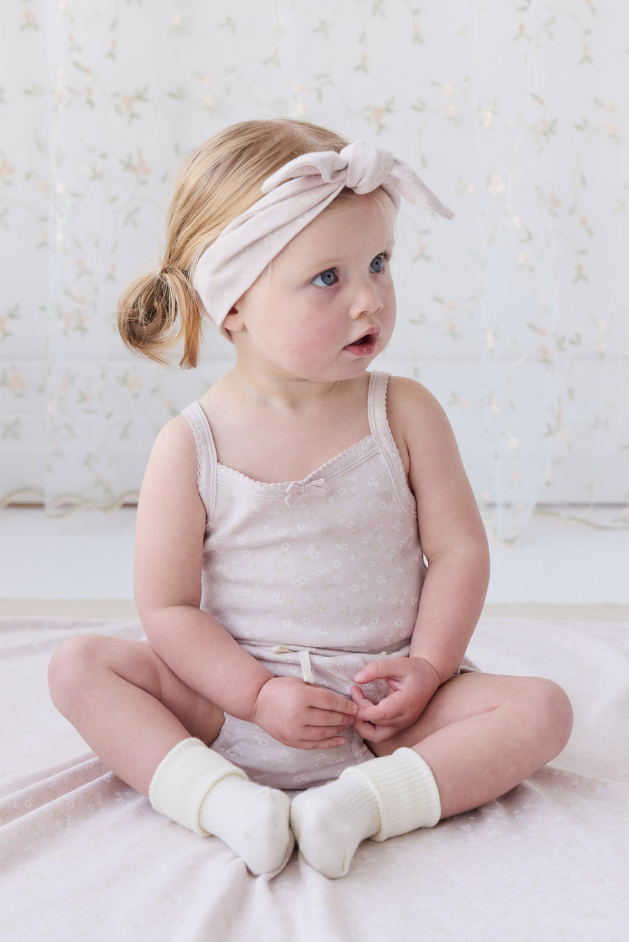 Organic Cotton Bridget Singlet Bodysuit - Addie Lilac Childrens Bodysuit from Jamie Kay USA