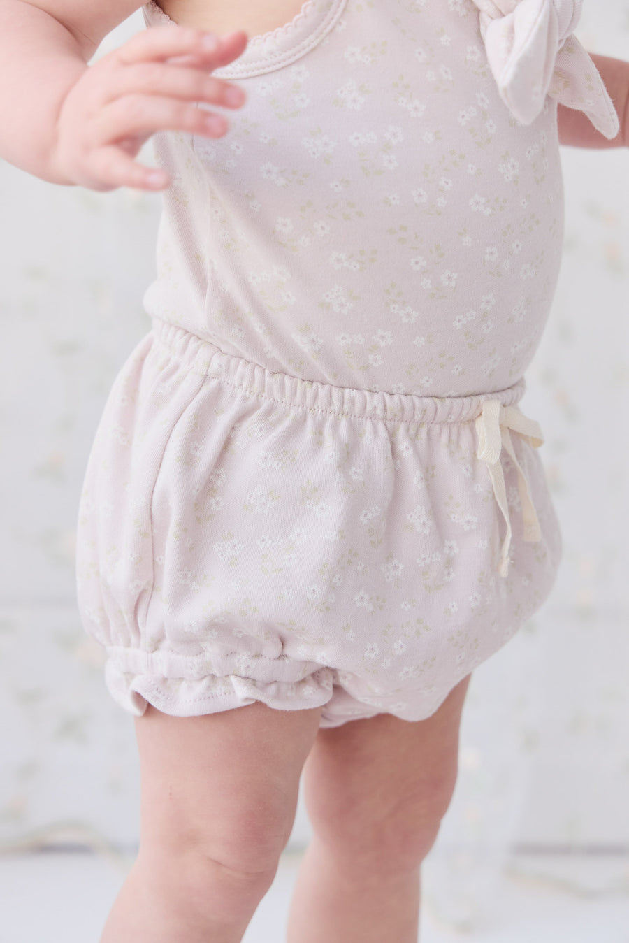 Organic Cotton Frill Bloomer - Addie Lilac Childrens Bloomer from Jamie Kay USA