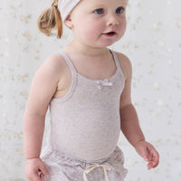 Organic Cotton Frill Bloomer - Chloe Lavender Childrens Bloomer from Jamie Kay USA