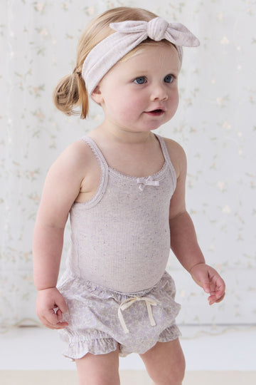 Organic Cotton Frill Bloomer - Chloe Lavender Childrens Bloomer from Jamie Kay USA