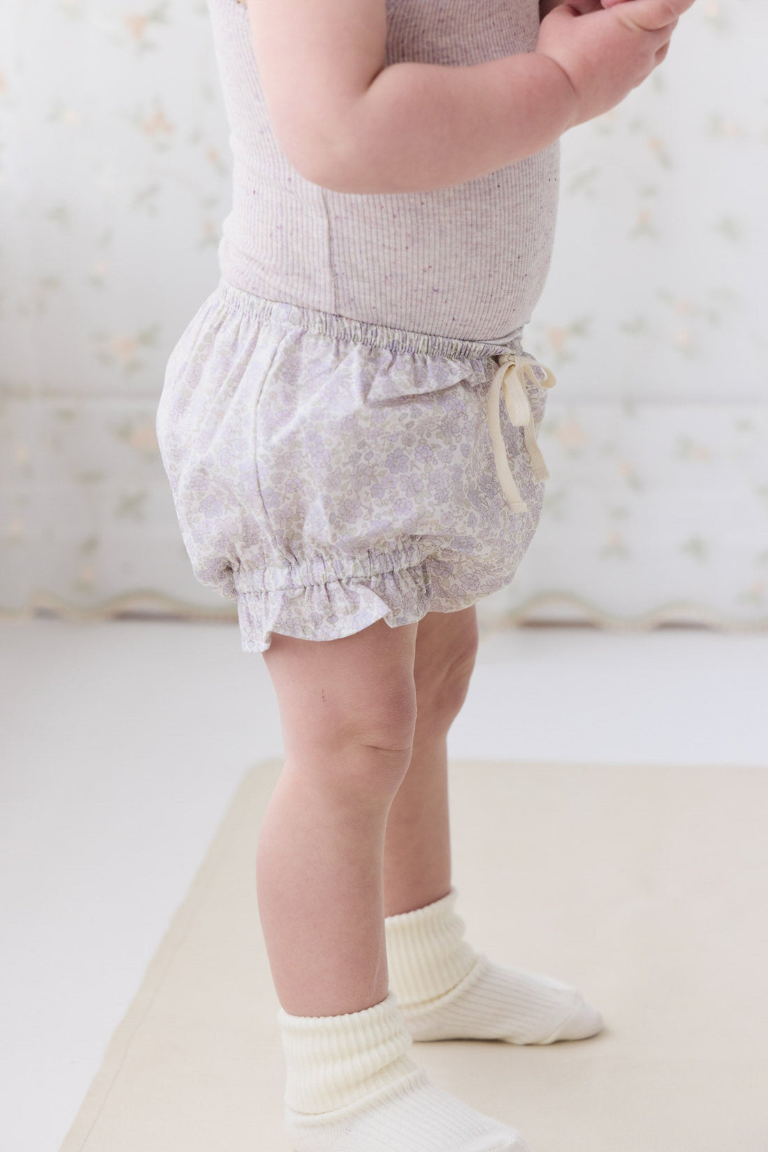 Organic Cotton Frill Bloomer - Chloe Lavender Childrens Bloomer from Jamie Kay USA