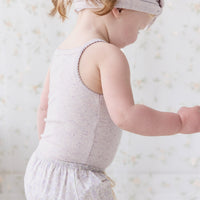 Organic Cotton Frill Bloomer - Chloe Lavender Childrens Bloomer from Jamie Kay USA