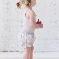 Organic Cotton Frill Bloomer - Chloe Lavender Childrens Bloomer from Jamie Kay USA